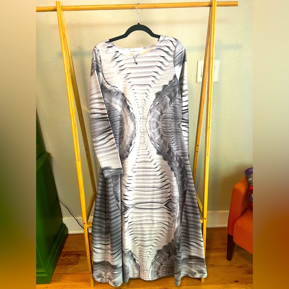 Making the Cut Season 3 Episode 6 Winning Look Georgia's Printed Knit Maxi